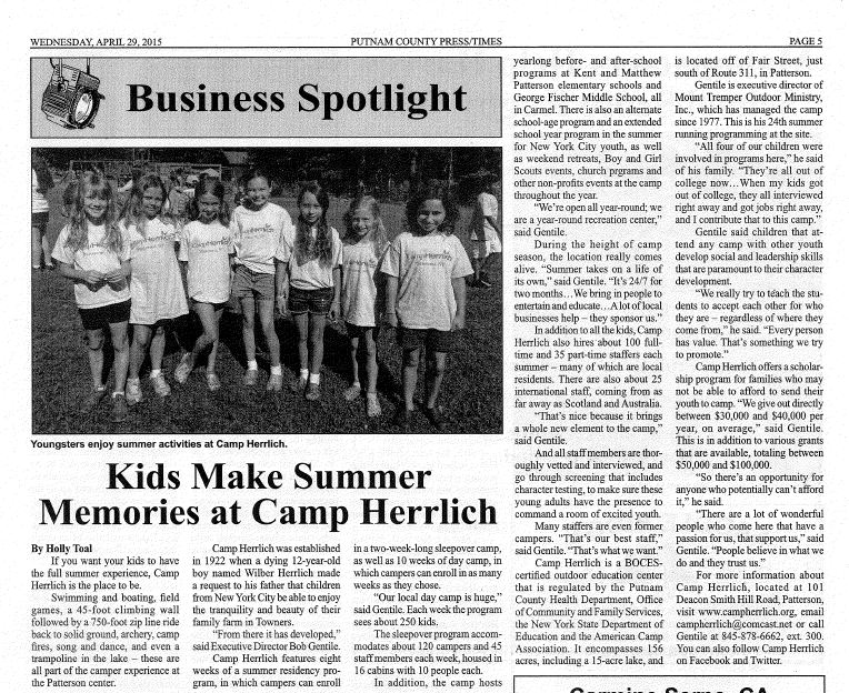 PUT-TIMES-Kids make summer memories at camp herrlich-04292015